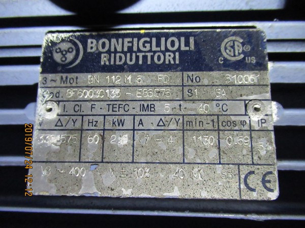 Getriebemotor Bonfiglioli IEC-Motor BN