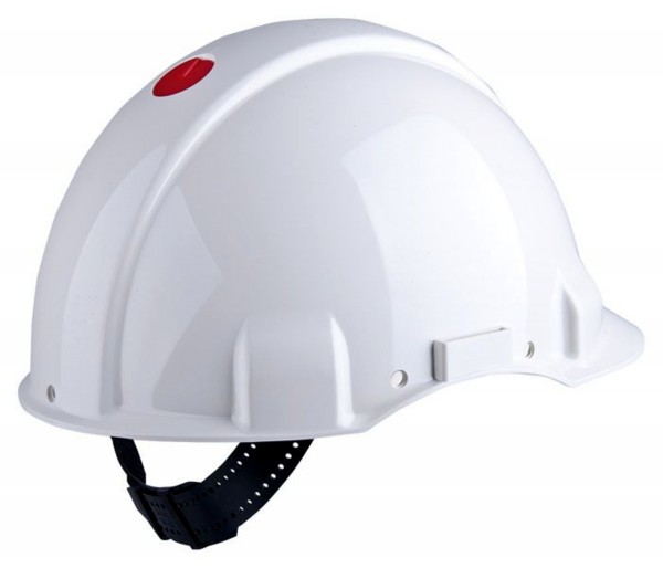 3M™ G3001 Schutzhelm G31NUW in Weiß, unbelüftet, mit Uvicator, Ratsche und Kunststoffschweißband
