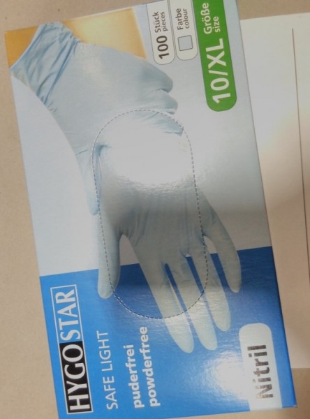 Nitril gloves, blue, unpowdered, size XL, 100 pcs.
