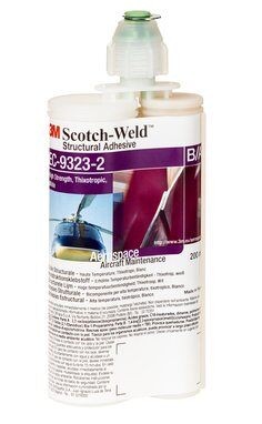 3M Scotch-Weld Structural Paste Adhesive EC-9323-2 B/A, Black, 54 L