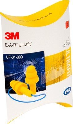 3M Ultrafit Corded Reusable Ear Plugs 32 db