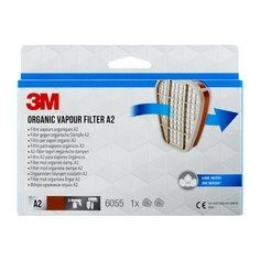3M Organic Vapour Filter 6055, A2 for 6000 and 6500 series, 1PR/PK