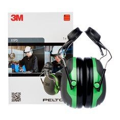 3M PELTOR Earmuffs, 32 dB, Red, Helmet Mounted, X3P5