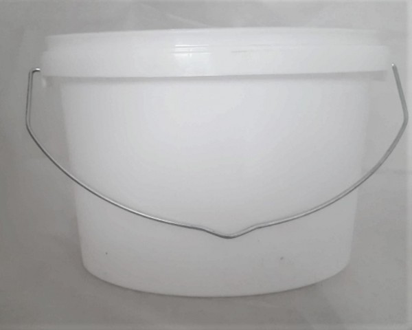 Plastic Bucket, oval, white, 3,6 L