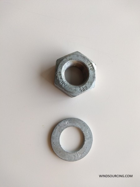 Set washers + Nuts for A9B00068233 Bolt M36x370 HV