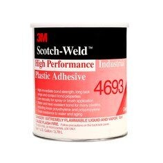 3M High Performance Industrial Plastic Adhesive 4693 Light Amber, 1 gal, 4 per case