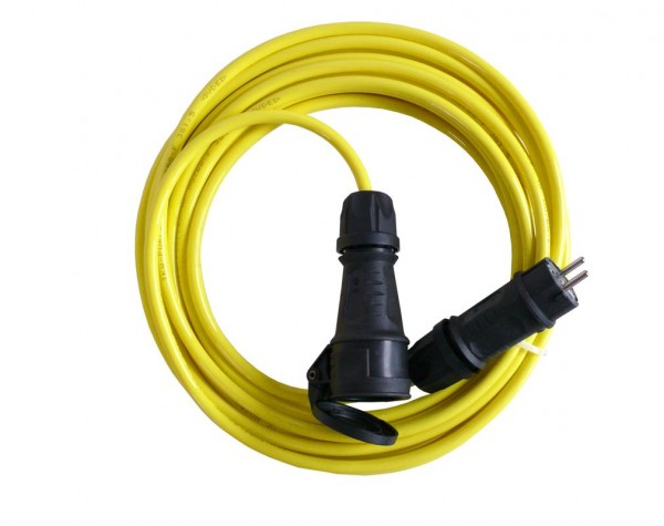 20m extension - TKW PURFLEX®/HF VDE 3G1,5mm², Colour: yellow
