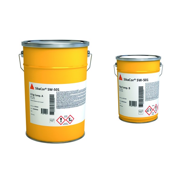 SikaCor SW-501 epoxy resin, RAL 9002 in 15 kg, incl. hardener