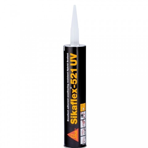 Sikaflex-521 UV, white, 300 ml cartridge incl. mixing nozzle