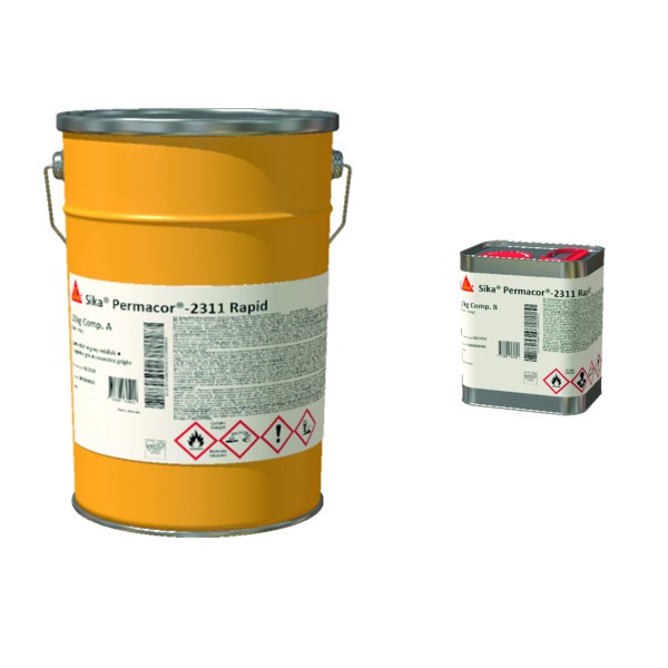 Sika Permacor 2311 / Rapid, 22 kg bucket, color grey-red