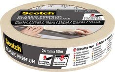 Scotch Premium Classic Masking Tape, 24mm x 50m