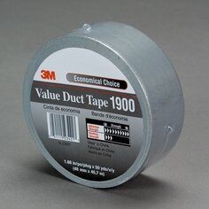 3M Value Duct Tape 1900, Silver, 1060 mm x 50 m