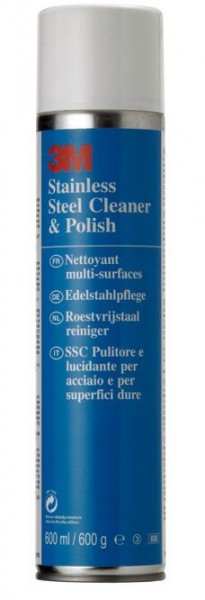 3M Stainless Steel Cleaner &amp; Polish Aerosol, 600 ml, 12/Case