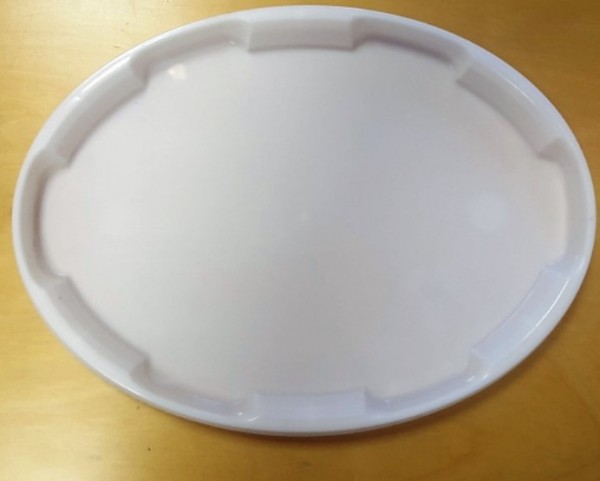 Lid For Plastic Bucket, oval, white, 3,6 L