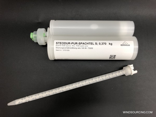 Bergolin Steodur PUR Putty S 6D979, RAL 7038, 0,515 kg cartridge incl. mixing nozzle