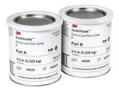 3M Scotchcast 9 Epoxid-Flüssigharz, Braun, Teil A+B, 0,45 kg