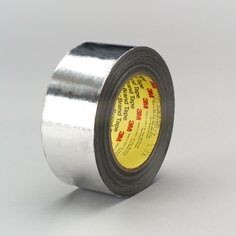 3M High Temperature Aluminium Foil/Glass Cloth Tape 363, Silver, 25 mm x 33 m, 0.19 mm