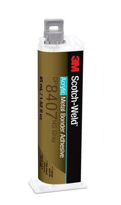 3M Scotch-Weld Metal Bonder Acrylic Adhesive DP8407NS, Grey, 490 ml