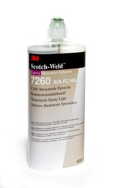 3M Scotch-Weld 2-Komponenten-Konstruktionsklebstoff 7260, Grau, 400 ml