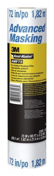 3M Hand-Masker Advanced Masking Film, AMF72-8G, 72 in x 90 ft (1.82 m x 27.4 m)