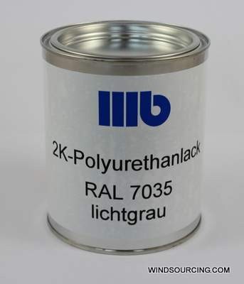 Repair-Set: 2K-polyurethane varnish RAL 7035 sdm. 7:1 0,8 kg