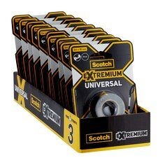 Scotch Extremium Black Universal Duct Tape, 3m x 19mm, 10 Units per Case