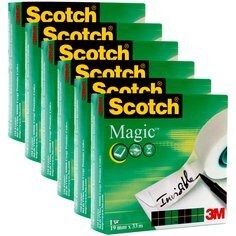 Scotch Tischabroller Promotion C38BSM6, 4 x 6,5 x 14,5 cm, hellblau, 1 Tischabroller, 6 Rollen Klebe