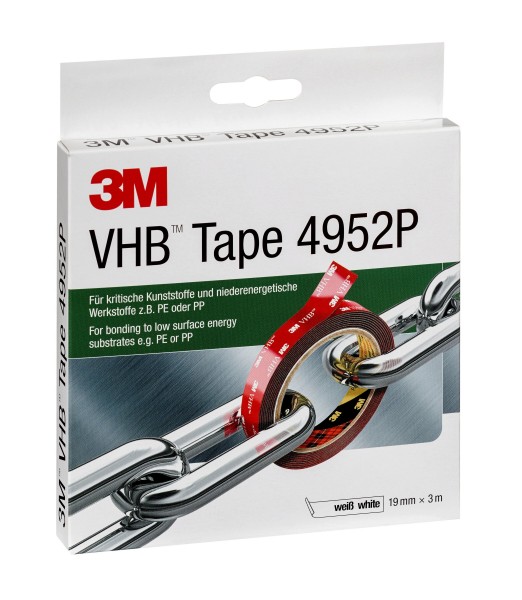 3M™ VHB™ Tape 4952P, White, 19 mm x 3 m, 1.1 mm