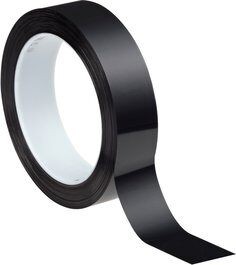 3M Polyester Film Tape 850, Black, 25 mm x 66 m, 0.05 mm