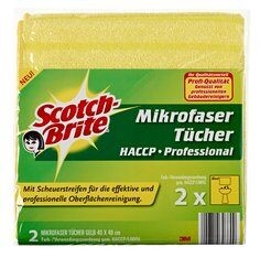 3M Universal Microfibre Wipes 14, Yellow, 400 mm x 400 mm, 10/Pack
