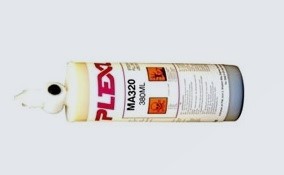 Plexus MA 320 Adhesive &amp; Activator white, 380 ml cartridge incl. mixing nozzle