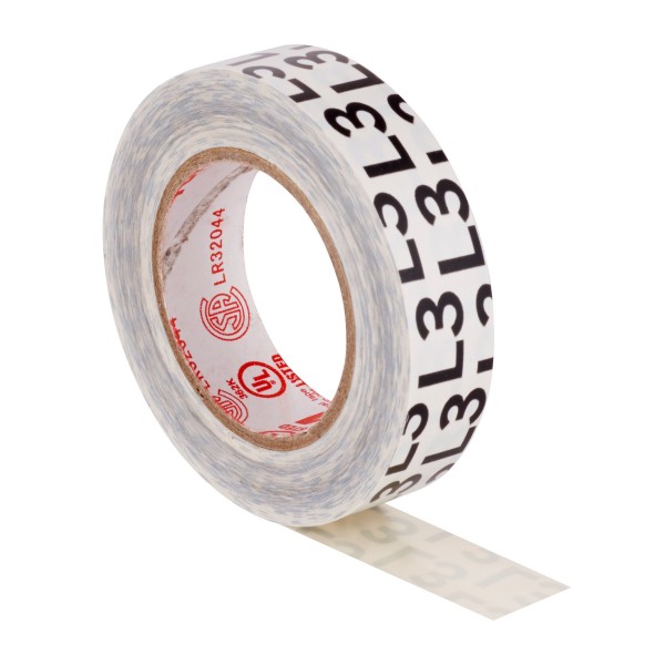 3M™ Temflex™ Pre-printed Phase Marking Tape (L3) - 15 mm x 10 m - 100 rolls