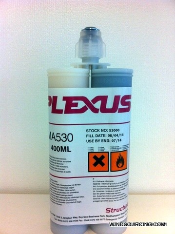 Plexus MA 530 adhesive &amp; activator, 400 ml cartridge incl. mixing nozzle