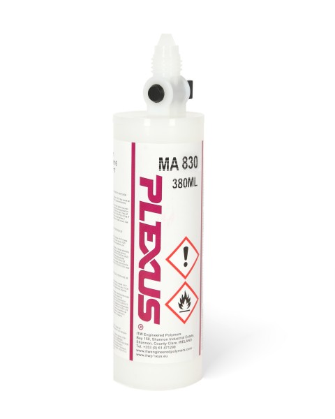 Plexus MA 830 adhesive &amp; activator, 380 ml cartridge including mixing nozzle