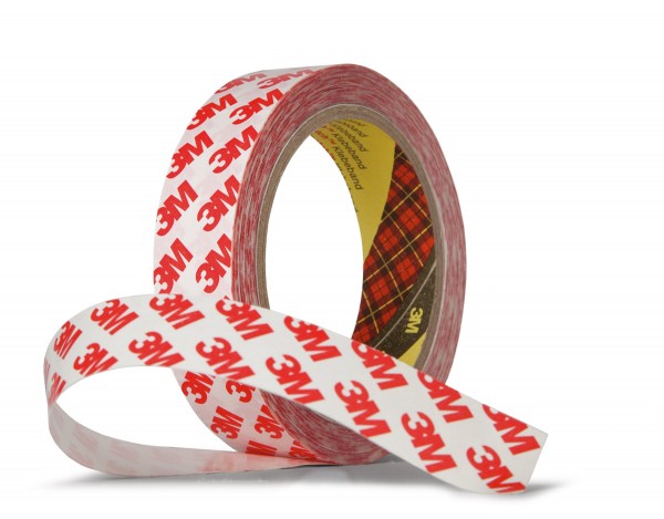 3M™ Double Coated Polyester Tape 9088-200, Transparent, 19 mm x 50 m, 0.21 mm