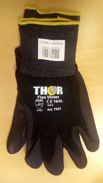 Thermo Handschuhe Thor Flex Winter, Anthrazit, Größe XL / 10