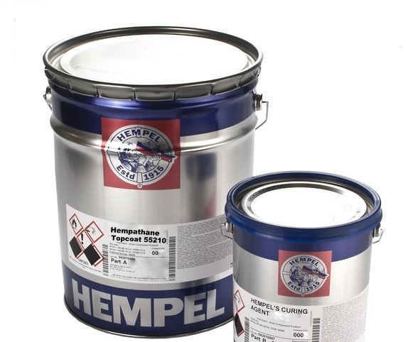 Hempathane Topcoat 55210 (base 55219 + curing agent 95370), Hempel 11150=RAL7035, 20 ltr.