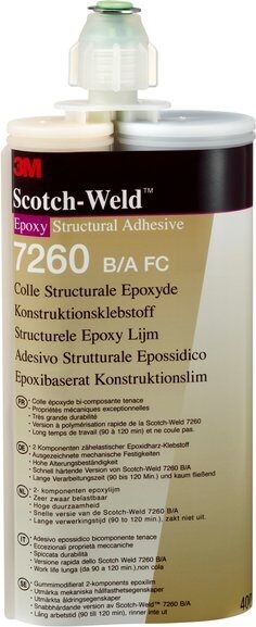 3M Scotch-Weld Epoxy Adhesive 7260FC, Black, Part B/A, 400 ml
